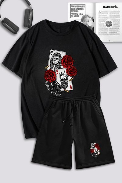macklin Unisex Γυναικεία Ανδρικά Κορίτσια Pastor Printed Special Design Oversize Σετ φούτερ μπλουζάκι και σορτς