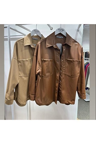 Flow DERİ GÖMLEK(TABA)