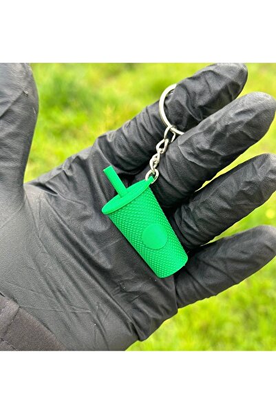 3dbaydesign Cana de cafea verde - breloc drăguț