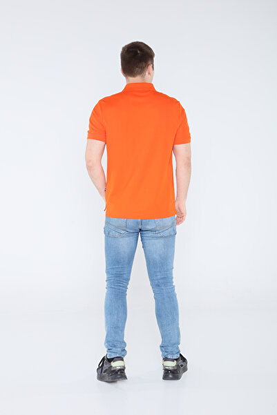 Nautica Orange Men's Polo Neck T-Shirt JCAP001