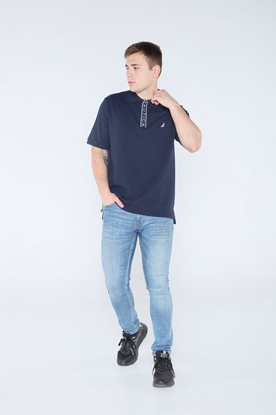 Nautica Navy Blue Men's Polo Collar T-Shirt N1M01638