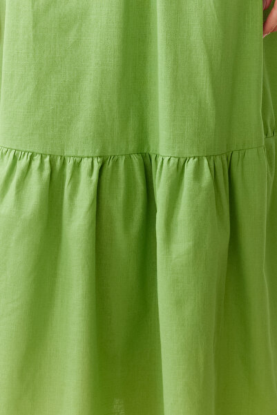 Trendyol Collection One Shoulder Green Blouse and Skirt Beach Set - Tbess24Au00037