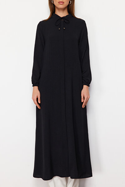 Trendyol Modest Černá tkaná čepice & Ferace & Abaya TCTSS24KF00025