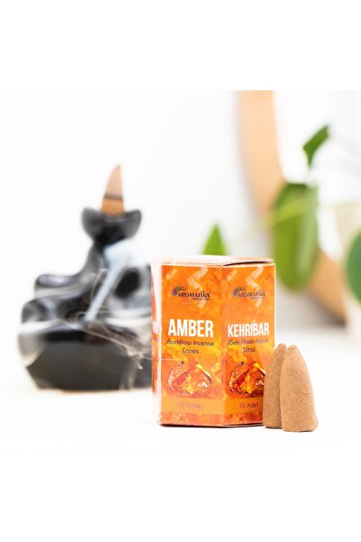 Aromatika Amber Geri Akışlı Organik Şelale Tütsü (Backflow)