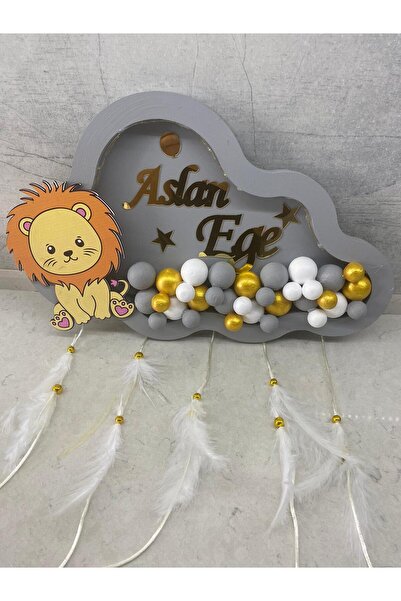 bebek atölyem El Işi Aslan Modelli Kapı Süsü