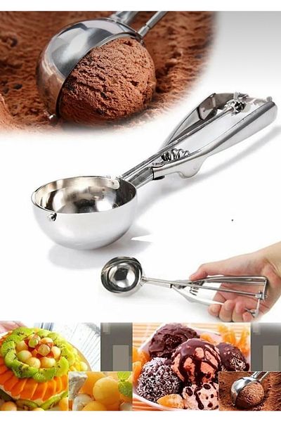 M Mimoza Park Stainless Steel Cookie Spoon - Ice Cream Design
