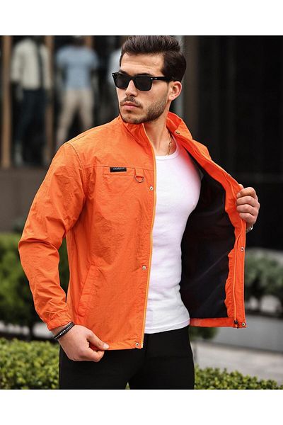 Clavi New Season Water and Windproof Fabric Seasonal Raincoat Jacket Orange