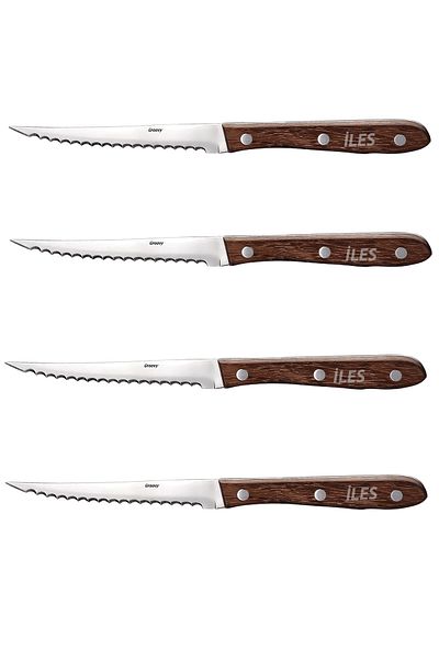 İLES Groovy Rose Handle Steak Knife Set of 4