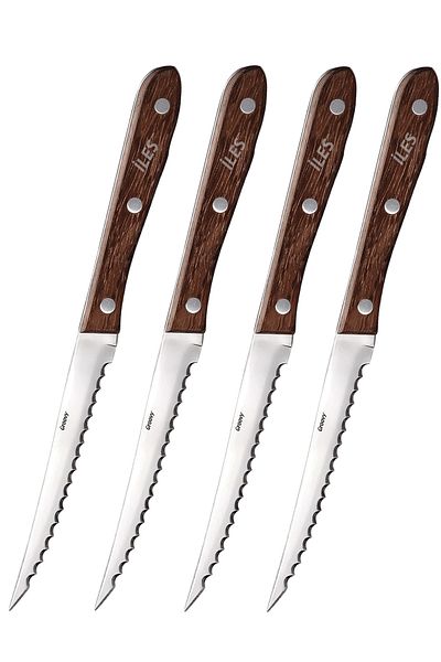 İLES Groovy Rose Handle Steak Knife Set of 4