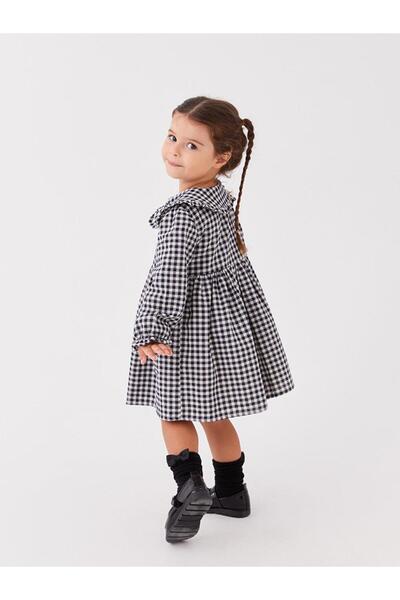 LC Waikiki LCW Baby - kockás mintás kislány galléros ruha