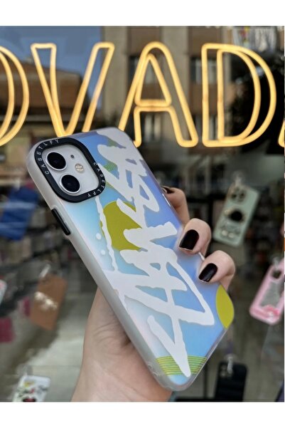 OVADA iPhone 11 Uyumlu Hologramlı Kamera Koruma Çıkıntılı Lüks Kılıf