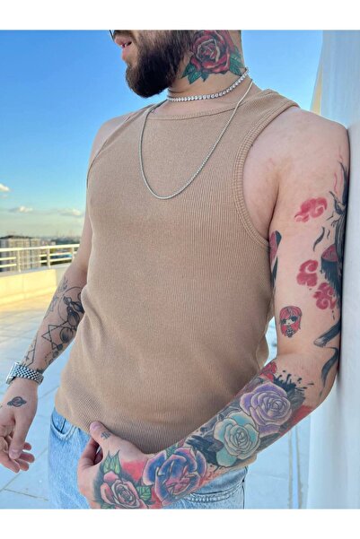 oneoff Ανδρικό πακέτο με πλέξη ριμπ μπλουζάκια Halter Neck Slimfit