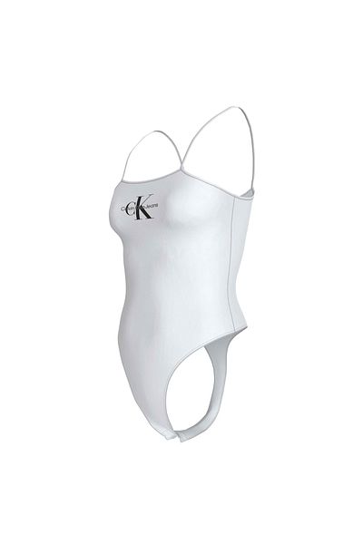 Calvin Klein ياقة مربعة رياضي أبيض عادي J20J 223421 ياف
