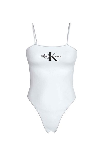 Calvin Klein ياقة مربعة رياضي أبيض عادي J20J 223421 ياف