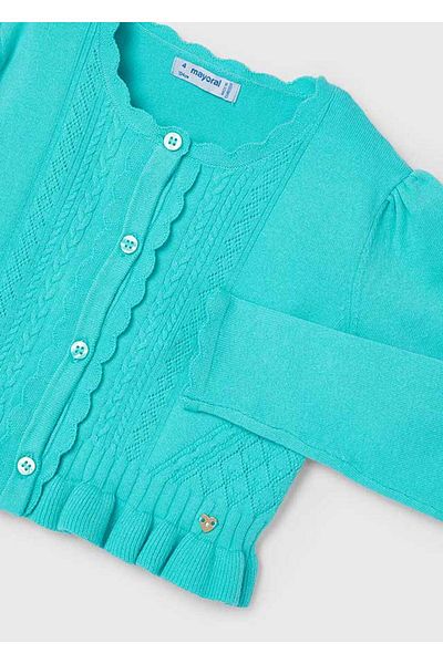MAYORAL Cardigan pentru fete cu volane ajurate - 3354