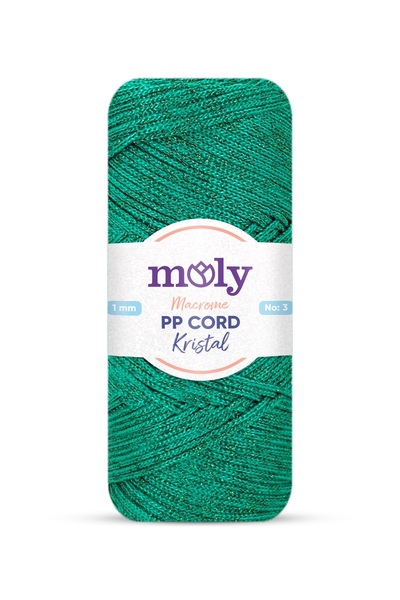 Moly Șnur PP Cristal Sclipitor Poliester Macrame Ață pentru tricotat manual 2...