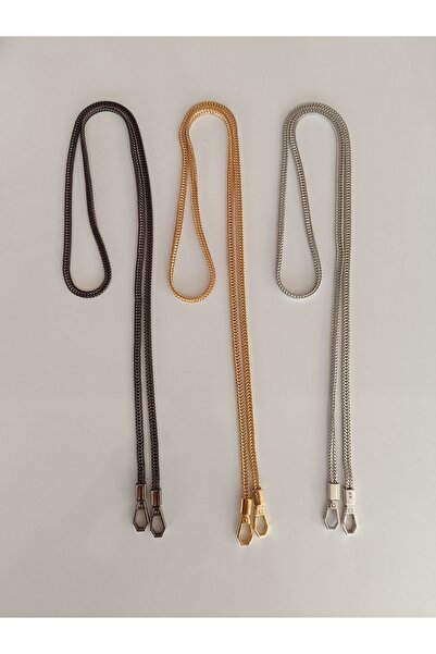 İthal سلسلة حقيبة على شكل ثعبان مسطحة مع خطاف سلسلة، تصميم ذهبي أنيق ولامع