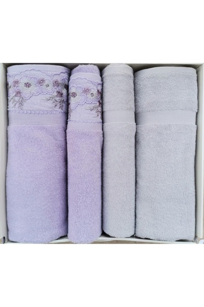 Özdilek OFELYA A.GRI-LILA BEST SET HAMAM TAKIMI