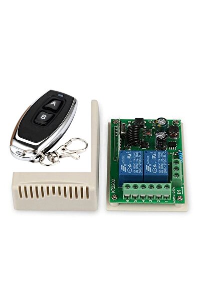 OEM 2 Kanallı 220 Volt 433 Mhz. Uzaktan Kumandalı Modül. 1 Metal Kumandalı