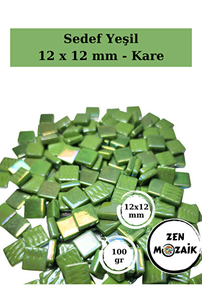 Zen Mozaik Sanatsal Mozaik Çalışmalarınız için 12x12 mm - Kare Cam Mozaik Taş...