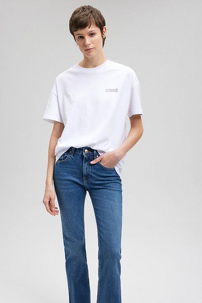 Mavi M. 1611309 -620 Tricou de damă SS alb din bumbac pieptănat cu mânecă scurtă