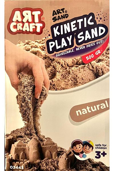Art Craft KINETIC GAME SAND KINETIC PLAY SAND 500 GR PURPLE BLUE GREEN NATURAL