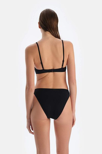 Dagi Bedecktes schwarzes Bikinioberteil