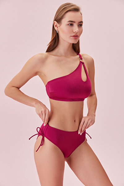 SUWEN Tek Omuz Aksesuarlı Bralet Bikini Üst