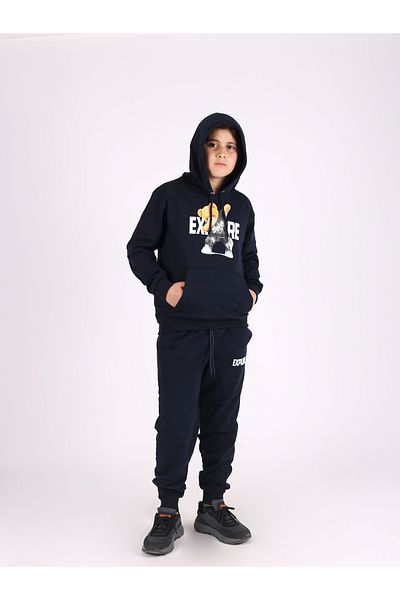Çiggo Kids Σετ φόρμας Unisex με κουκούλα Cool Teddy Bear Kangaroo Pocket