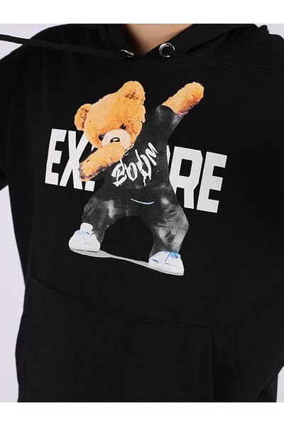 Çiggo Kids Σετ φόρμας Unisex με κουκούλα Cool Teddy Bear Kangaroo Pocket