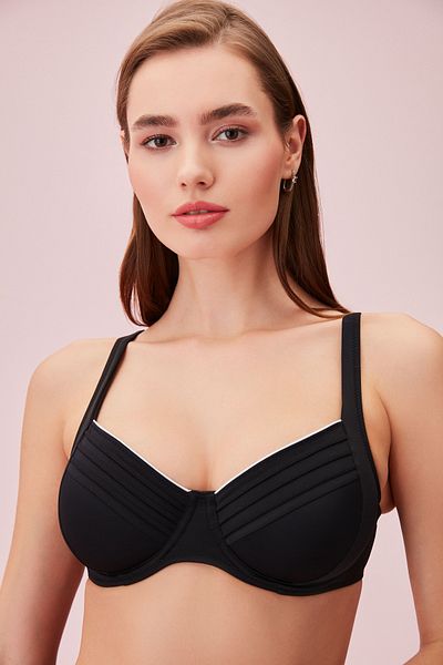 SUWEN Piping Underwire μπικίνι μπλούζα