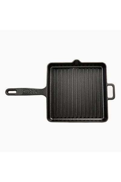 Sürel Demirdöküm Square Grill Pan 30 CM Black