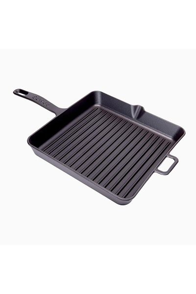 Sürel Demirdöküm Square Grill Pan 30 CM Black