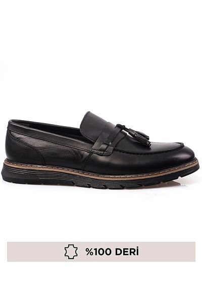 maximoda Pantofi pentru bărbați din piele naturală - 3 culori, detaliu cu ciucuri