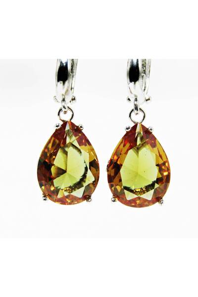 lilahgümüştr Gümüş Zultanit Damla Sallantılı Kadın Küpe