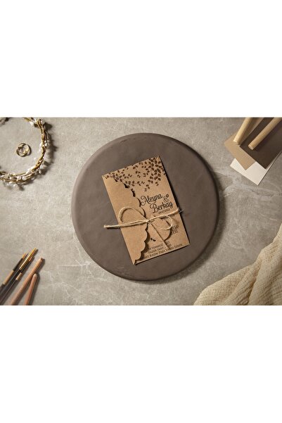 BAHARİSTİC DAVETİYE 7052 DÜĞÜN KINA NİKAH NİŞAN 50 ADET (BASKISIZDIR)