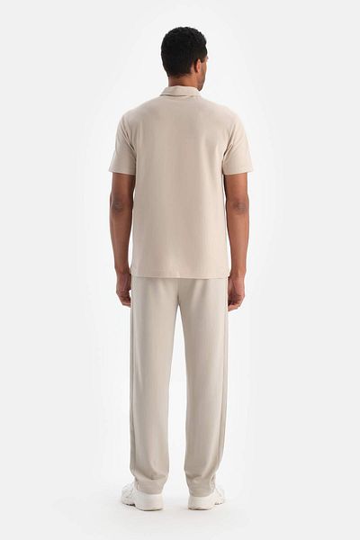 Dagi Herren-Jogginghose aus Modal - Hellbeige, seitliche Details