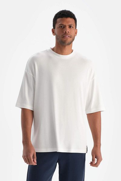 Dagi Ανδρικό T-Shirt Modal - Off White, Ocean Printed