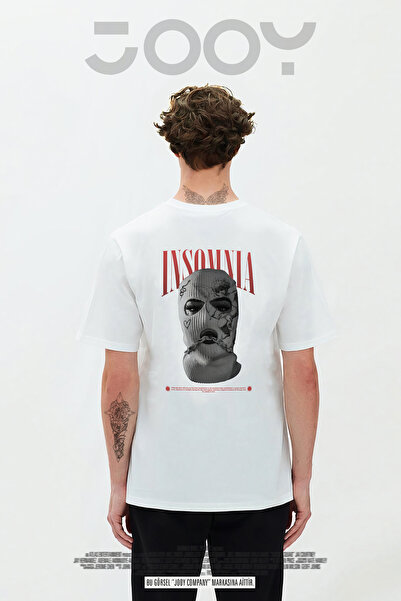 Jooy Company Insomnia Design Štampano Bela Oversize kroj Majica