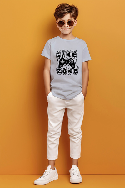 MYADA Game Zone Written Game Controller Tricou imprimat pentru băiat