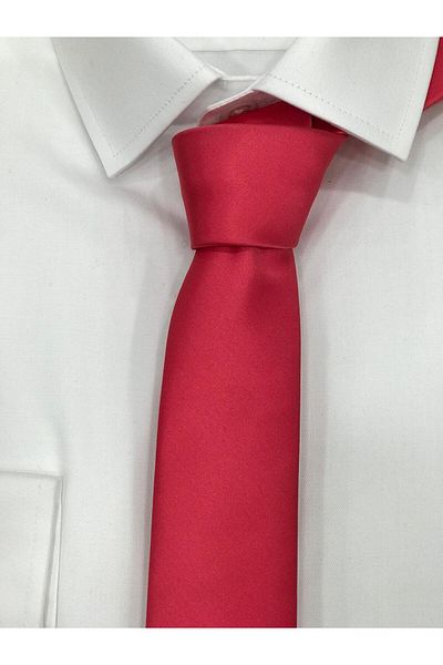 Sarar INTERVIEW WOVEN SATIN FABRIC THIN FUCHIA TIE