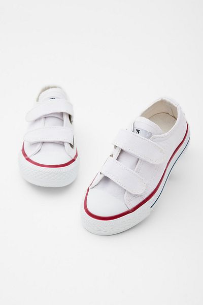 Tonny Black Παιδικό Unisex Λευκό πάνινα παπούτσια με άνετη εφαρμογή Velcro