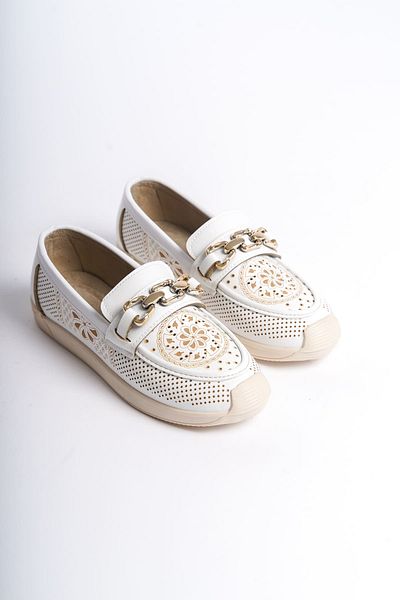BZ Moda Balerina de damă, ortopedică, fără șireturi, cu talpă confortabilă, cu model de flori, KT White
