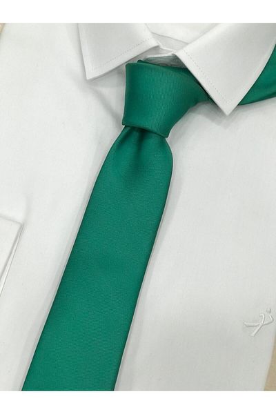 Sarar INTERVIEW WOVEN THIN FLAT GREEN TIE