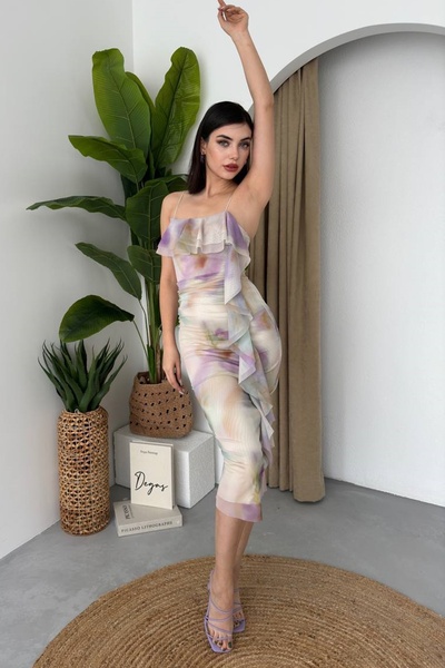 lovebox Βραδινό φόρεμα midi 232 Γυναικεία επένδυση από ύφασμα από τούλι, Σφόνδυλο, Σχεδιασμένο από καουτσούκ