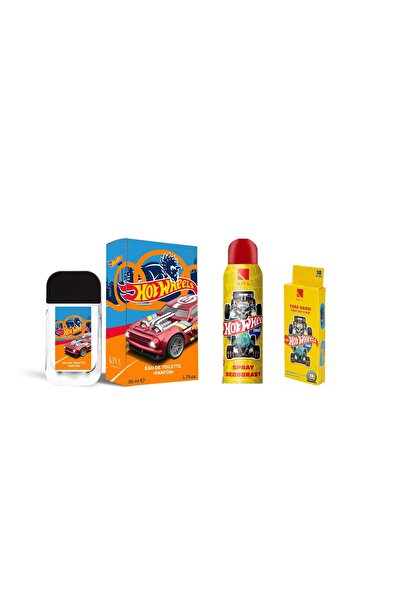 HOT WHEELS Lisanslı Parfüm Deodorant Ve Yara Bandı Seti Hotwheels