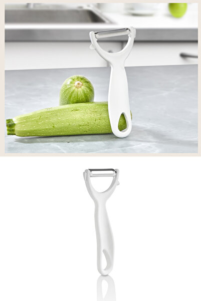 Flosoft Çok Amaçlı Sapan Soyacak, Meyve Sebze Paslanmaz Çelik Bıçaklı Soyucu