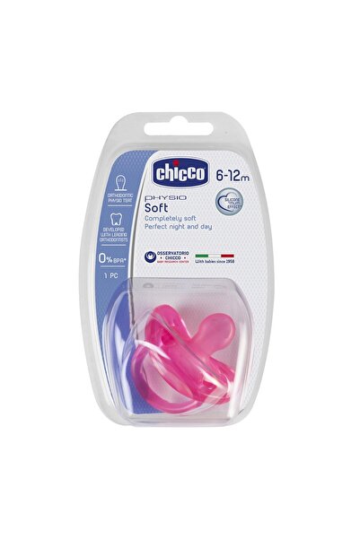 Chicco Physio Soft Silikon Emzik 12 Ay Pembe