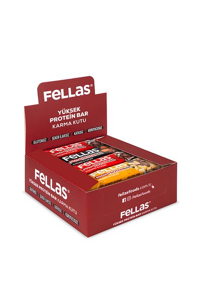 Fellas High Protein Bar 45g Mixed Box 12Pcs (3 Kinds)