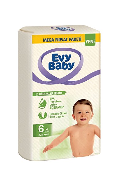 Evy Baby Bebek Bezi Mega Fırsat Paketi 6 Numara 224 Adet